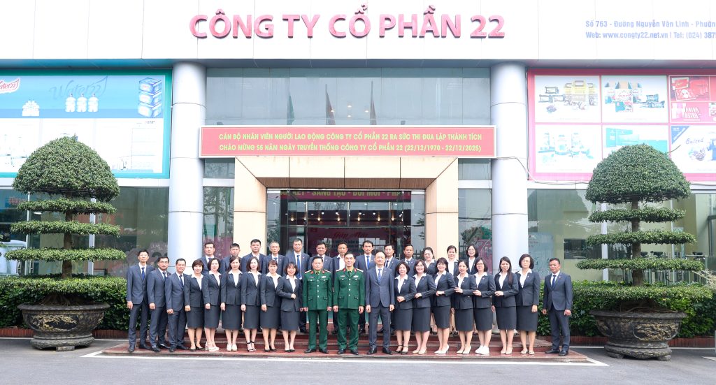 Cán bộ, nhân viên, người lao động Công ty cổ phần 22 ra sức thi đua lập thành tích chào mừng 55 năm ngày truyền thống Công ty Cổ phần 22 (22/12/1970 – 22/12/2025 )