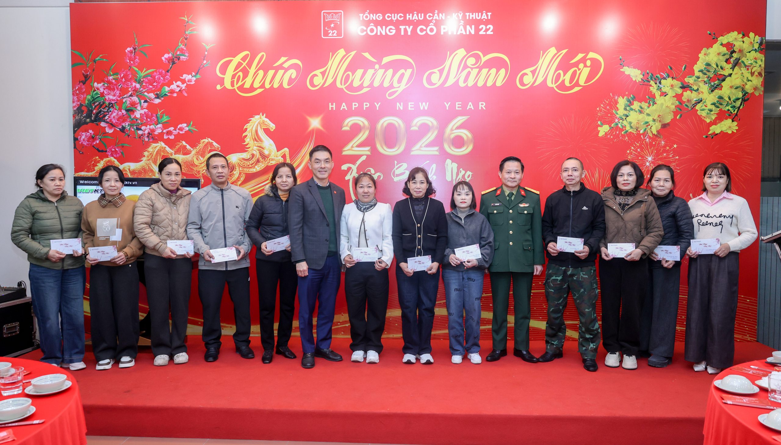 Công ty Cổ phần 22 tổ chức nhiều hoạt động tri ân người lao động dịp Tết Bính Ngọ 2026